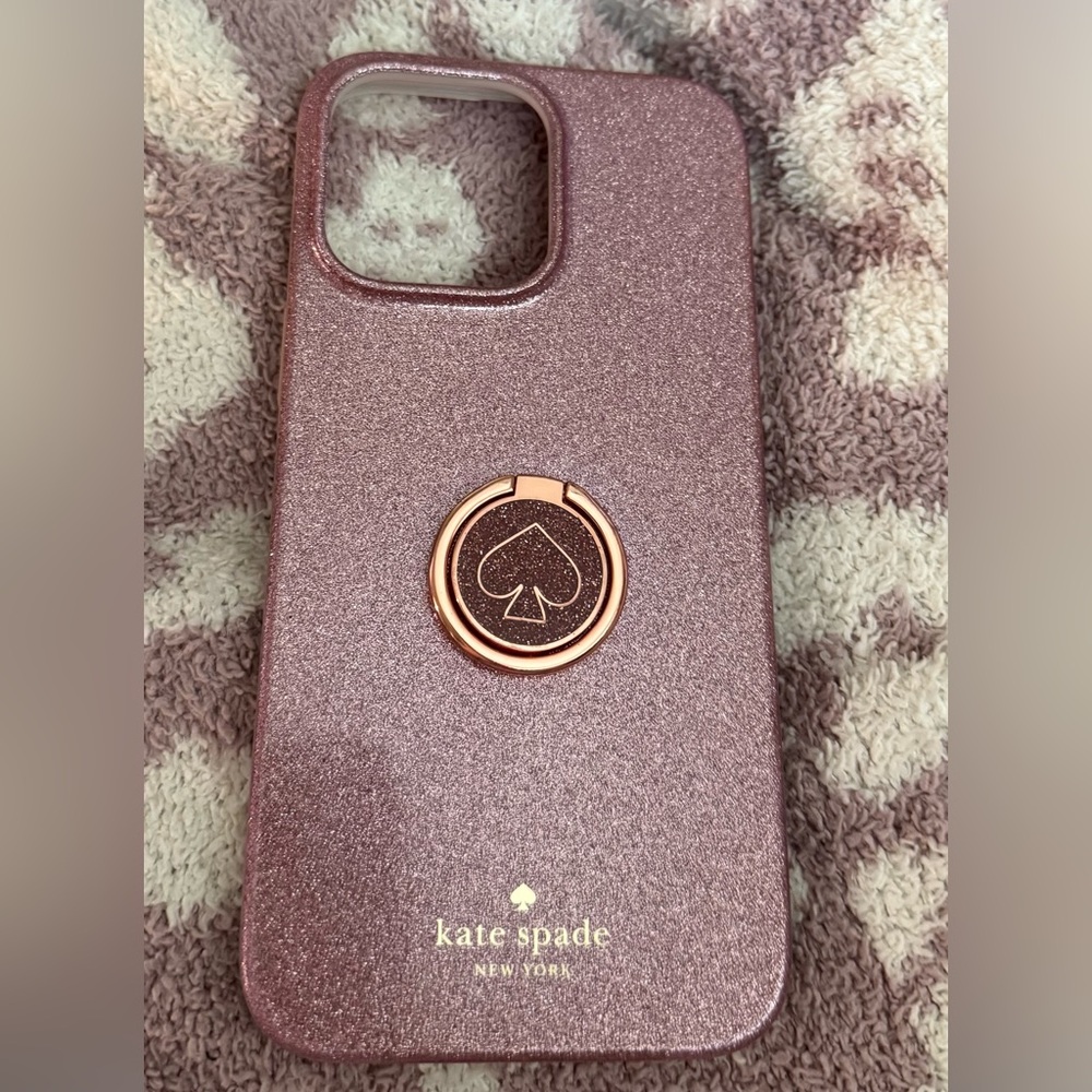 Kate Spade Metallic Rose Phone Case & Ring Stand